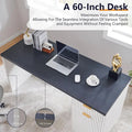 60 Inch Contemporary Executive Desk Wooden Home Office & Fluted Computer Desk